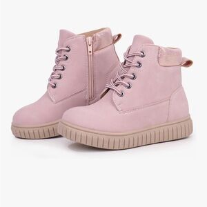 Tobfis Kids Zipper Ankle Boots Kids Sneaker Boot-Like High Top Design Pink 1 NWT
